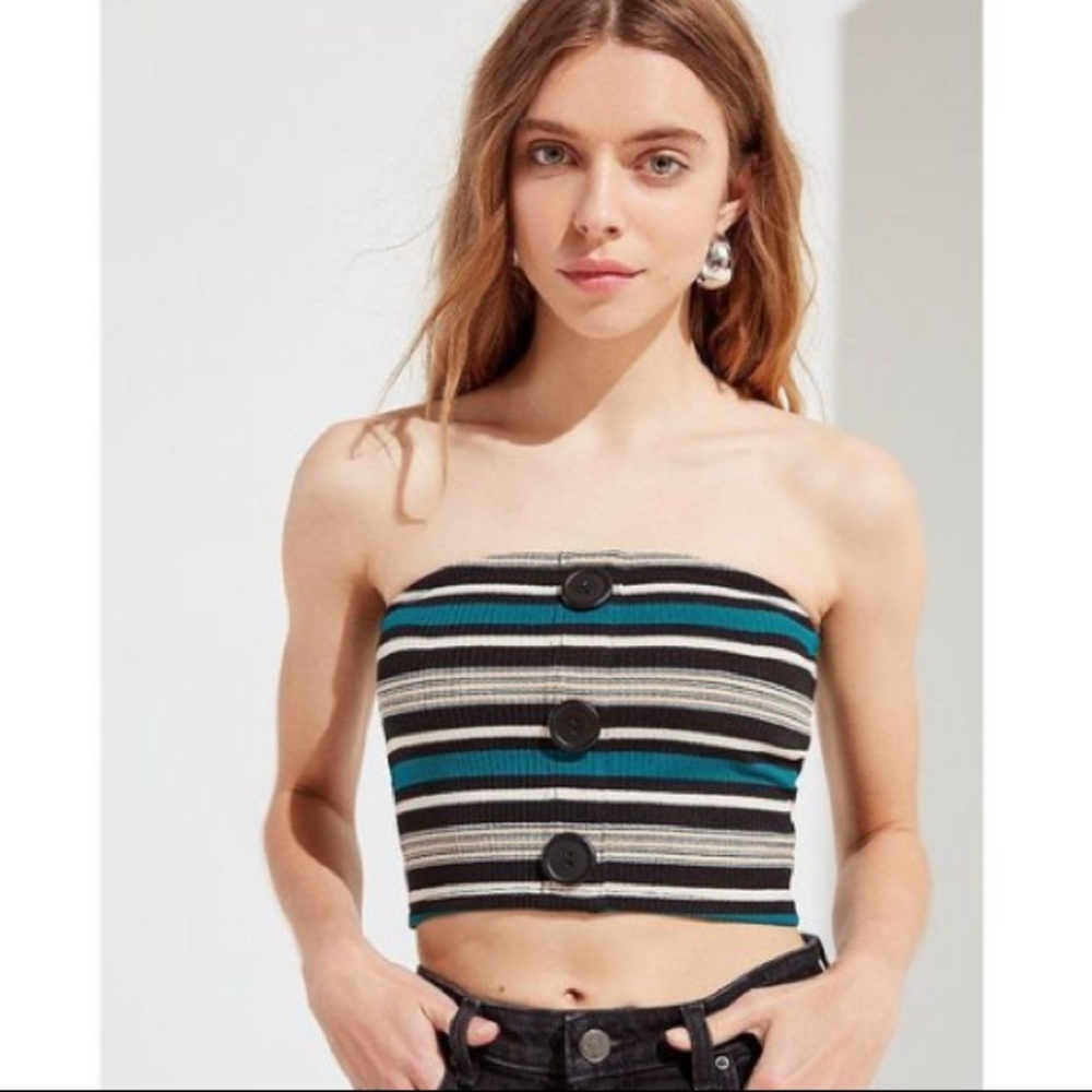 Urban Outfitters blue stripped tube top. NWT